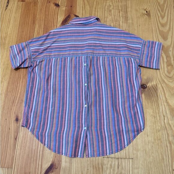 Madewell Courier Button-Back Shirt in Rainbow Stripe Size Women’s SIZE XS - Picture 11 of 11